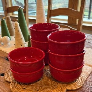 Red Fiestaware bowls